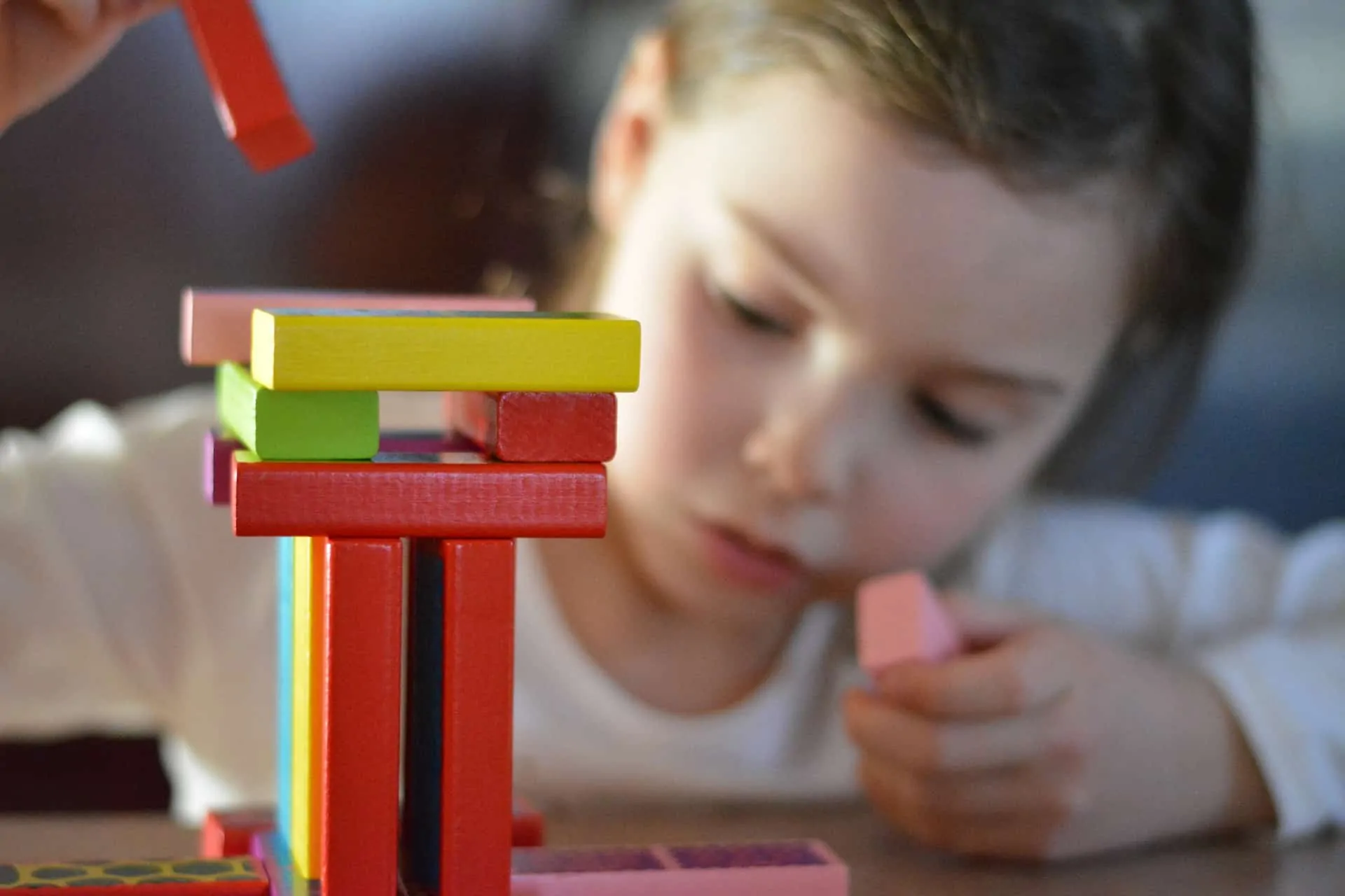 Children building with clearance blocks