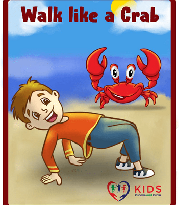 Crab-walk exercise for kids