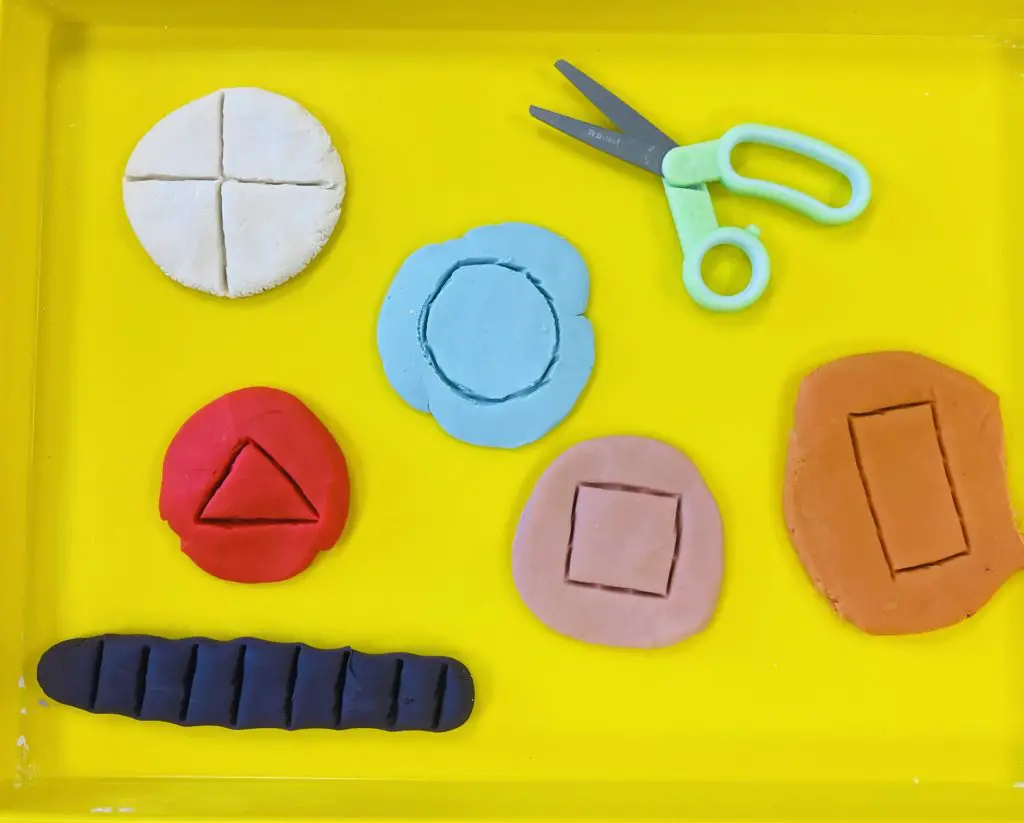 cutting playdough shapes #kidsgrooveandgrow