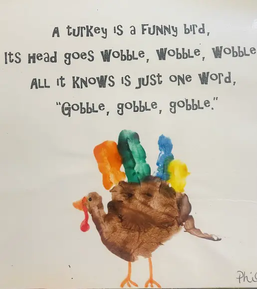 finger-paint turkey 