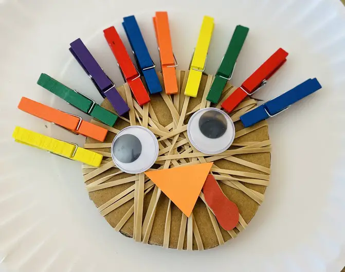 rubber band turkey craft 