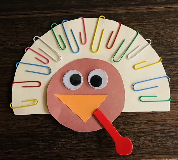 paperclips turkey craft 