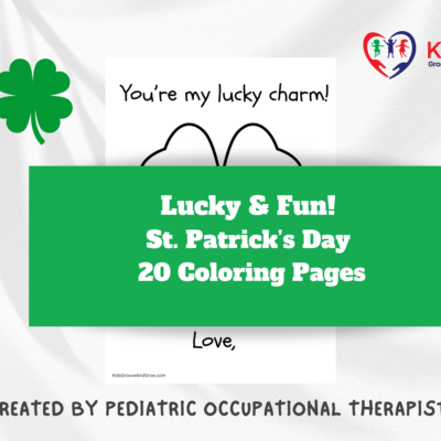 St. Patrick’s Day coloring pages for kids featuring shamrocks and lucky-themed designs